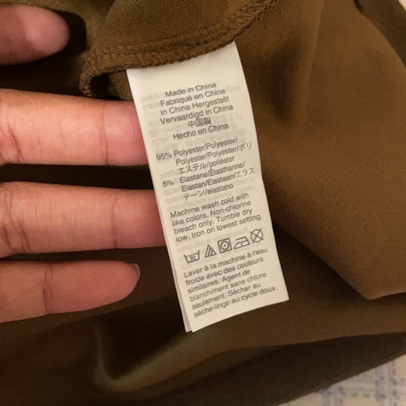 Madewell Texture & Thread Olive Green Button Dress - Picture 6 of 6